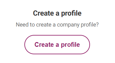 Screenshot showing the "create a profile" button in the Pulse platform